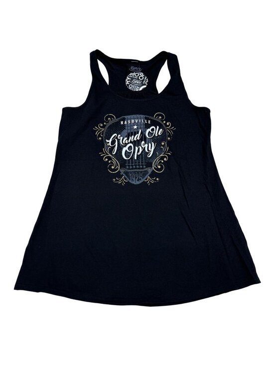 Grand Ole Opry Tops - NWT Grand Ole Opry Graphic Women's Black Tank Top Nashville-Themed Guitar, Sz S